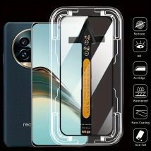 2 pezzi in vetro temperato adatto per Realme 14 13 Pro Plus protezione schermo per rimozione automatica della polvere per pellicola Realme 11 12 Pro Plus