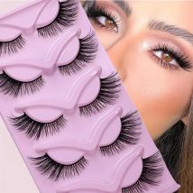 5 Paar falsche Wimpern, 6D, superflauschig, künstliche Wimpern, Katzenaugeffekt, dramatische Wimpern, Wimpern