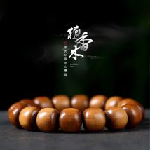 Indisches natürliches altes Berg-Sandelholz-Armband, einfache Holzfassperlen, hochwertige Handschnur, Buddha-Perlenduf duftend, permanent