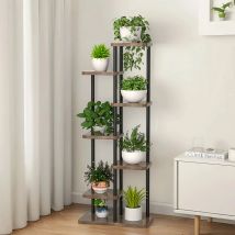 7-stufiger Pflanzenständer für den Innenbereich, mehrstufiges Pflanzenregal aus Holz, Blumenständer, Pflanzenregal, Display, Wohnzimmerhalter, Pflanzgefäß-Organizer