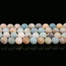 Großhandel Naturstein Matte Amazonit Perlen Runde Lose Spacer Perle 4 6 8 10mm für Schmuck Machen DIY Halskette armband 15"