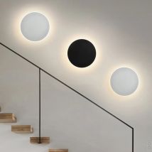 Okrągły ścienny czujnik światła prosta sypialnia nocna Btaircase korytarz ganek lampa przejściowa dotykowe ściemnianie lampy LED indukcja ludzkiego ciała