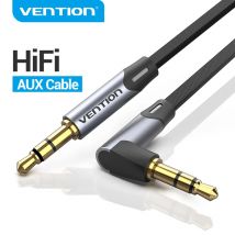 Vention Cavo Aux Cavo audio jack da 3,5 mm Cavo AUX da 3,5 ad angolo retto da 90 gradi per cuffie per auto Xiaomi Beats Altoparlante Cavo AUX MP4