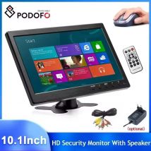 Podofo Monitor per auto da 10,1 pollici con HDMI VGA per TV e display per computer Schermo LCD a colori Telecamera di backup per auto e sistema di sicurezza domestica