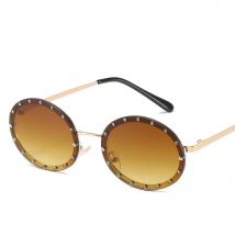 Luxuriöse ovale Diamant-Sonnenbrille für Damen und Herren, modische Sonnenbrille mit kleinem Rahmen und UV400-Schutz