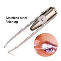 1/3Pcs Led Augenbraue Pinzette Edelstahl Gesicht Augenbraue Design Wimpern Entferner Werkzeuge Licht Wimpern Pinzette Schönheit Make-Up