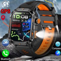 T-Rex 3 Militär Outdoor Eingebaute GPS Smart Watch Männer 3ATM Wasserdicht Kompass GPS Herzfrequenz HD Bluetooth Anruf Sport SmartWatch