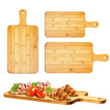Tagliere in bambù con manico Tagliere da cucina in legno di grandi dimensioni per pizza, verdure, carne