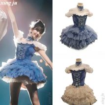 Sängerin Kpop Bühnentanz Trägerlose Tops Kurzer Puffy Rock Frauen Gruppe Konzert Jazz Dance Kostüm Party Performance Outfits