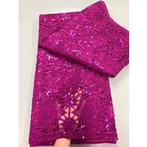 Afrikanische Guipure Pailletten Spitze Stoff Stickerei nigerian ische Schnur Spitze Stoff hochwertige wasser lösliche für Party kleid nähen