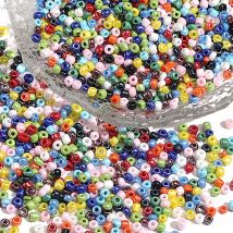 4 mm, 300–750 Stück/Beutel, hochwertige glänzende Glas-Reisperlen, handgefertigt, DIY-Schmuckherstellung, Tragen von Freundschaftsarmbändern, Halsketten, PH