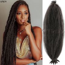 Federndes Afro Twist Hair Marley Hair Prefluffed Spring Twist Hair Twisted Up Kinky Twist Cuban Twist Häkelhaar für schwarze Frauen