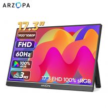 ARZOPA 17.3 FHD Przenośny monitor 1080P Ekran IPS z portem USB C mini-HDMI do laptopa Mac PC Xbox PS Switch