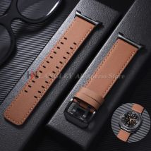 Braunes Uhrenarmband aus echtem Leder für Samsung Galaxy Watch 8 40 mm 44 mm, keine Lücken, Armband für Galaxy Watch 8 Classic 46 mm Herrenarmband