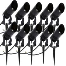 10 Uds nuevo estilo COB lámpara de jardín para césped 220V110V 12V luz LED para exteriores 7W 10W 12W camino paisaje bombillas de punto impermeables