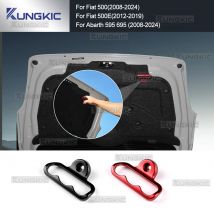 Car Rear Trunk Door Cover For Fiat 500 Abarth 595 695 2008-2024 For Fiat 500E 2012-2019 Handle Aluminum Alloy Accessories