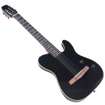 6-saitige, leise elektrische klassische Gitarre mit dünnem Korpus, 39-Zoll-Klassikergitarre mit massiver Fichtendecke und Tasche, kostenlose Tasche