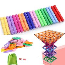 DIY magnetische Bausteine Magnets täbe Set Kinder Lernspiel zeug für Kinder magnetische Spielzeugs teine