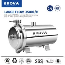 BROVA 0,01 μm Ultrafiltrations-Wasserfilter PVDFGanzhaus-UF-System Wiederverwendbare Membran 5 Jahre Verwendung Zuhause/Gewerbe 3500 l/h