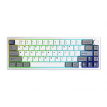YUNZII AL68 Silberne mechanische Gaming-Tastatur aus Aluminium, QMK/VIA kabellose Tastatur, Hot-Swap-Dichtung, individuelle Tastatur mit Knopf