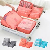 6 Teile/satz Rosa/Blau/Grau Reise Lagerung Tasche Große Kapazität Wasserdichte Gepäck Kleidung Unterwäsche Lagerung Tasche Tasche mit Reißverschluss