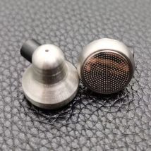 Poyatu  Flat Head Metal Earbuds 3.5mm In Ear Earphone Wired HIFI 13.6mm Circular Composite Dynamic Driver MMCX Flat-Head Headset