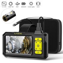 Industrie Endoskop Dual Lens 4,3'' IPS Bildschirm 1080P Automotive Endoskopie Inspektion Endoskop Sanitär Kamera Mit Lagerung Box