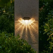 Lampada da parete solare con controllo intelligente della luce, illuminazione paesaggistica a LED per giardino, cortile, recinzione