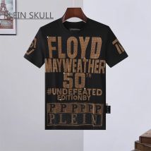 PLEIN SKULL Gothic Punk Short Sleeve Top Men's Trend High Street T-shirt Retro Summer Breathable Round Neck Unisex Sports Tee