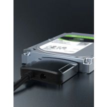Tragbarer quadratischer Easy Drive-Kabelkonverter, verschleißfest, USB3.0 Hochgeschwindigkeitsübertragung, Festplattenkabelkonverter (ohne Leistung).