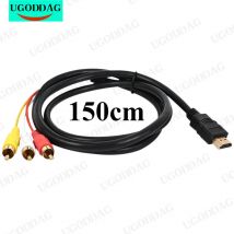 1,5 M HDMI-kompatibel Zu 3 RCA Konverter Kabel AV Zu HDMI-comp Adapter Kabel unterstützung 480 P/720 P/1080 P Geeignet Für TV Box Computer