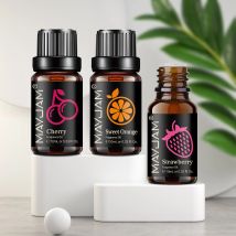 MAYJAM Heißer Verkauf Essenzöl Erdbeere Süße Orange Kirsche 3 Flaschen Frucht Aroma Öle Für Luftbefeuchter Diffusor