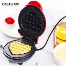Mini Elektrische Waffeln Maker Blase Ei Kuchen Ofen Frühstück Liebe Herzförmige Waffeleisen Kochen Gerät 220V EU Stecker
