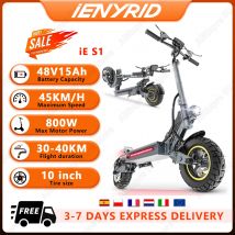 IE-S1 escooter 800W motore 48 v15ah batteria Display LCD intelligente Scooter elettrico 10 pollici pneumatici fuoristrada City Scooter elettrici