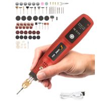 Cordless Mini Rotary Tool Kit 3.7V Rechargeable Electric Grinder Polisher Nail Polisher for DIY Engraving, Sanding & Cutting