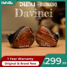 HiFiGo DUNU x Gizaudio DaVinci 2DD + 4BA Hybrydowe słuchawki douszne z kablem z wymiennymi wtyczkami terminacyjnymi 3,5 mm + 4,4 mm