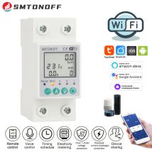 Tuya smart life wifi Smart Energy Meter potenza kWh Meter perdita di terra sotto la protezione di tensione lavora con alexa smart home