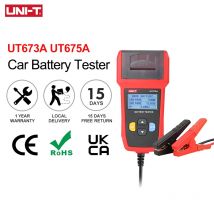 UNI-T Tester batteria per auto Analizzatore caricabatterie 12V 24V DC UT673A UT675A Tester di carico di capacità Test del sistema di avviamento 40-2000CCA