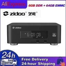 Odtwarzacz muzyczny zidoo z30 pro 8K z wbudowanym gniazdem na dysk twardy, 64 GB EMMC, szybkie WiFi + 6 GB DDR i Bluetooth, odtwarzacz audio z kontrolą.