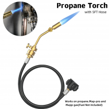 Mini Propane Welding Torch Head with Hose Dual Fuel Mode MAPP Gas Torch for Brass Welding Jewelry Casting DIY Melting Hand Tool