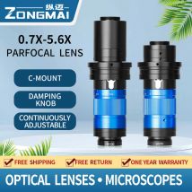 ZONGMAI Microscopio video industriale C-Mount Tipo 15-700X Interfaccia Confocale Ingrandimento regolabile Obiettivo zoom ottico 0,7X-5,6X