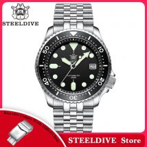 Steeldive SD1996AC Reloj para hombre Reloj de buceo Reloj mecánico automático para hombre NH35 Super Luminous Diver Reloj para hombre Relojes Cristal de zafiro