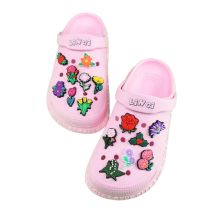 Purple Style Shoes Charms For Clogs Sandals Inspired Shoes Accessories Rainbow Shoe Buckle Decoration For Clog Decor Party Gifts