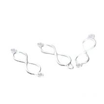 1pc 925 Sterling Silver 8 Shape Charm Connectors 20x6mm Ornament Pendants Accessories Necklace Bracelets DIY Jewelry Findings