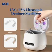 Apparecchi dentali Protesi Pulitore ad ultrasuoni Disinfezione UV 2000mah Mini UV Pulitore per protesi ad ultrasuoni Pulitore Macchina per la pulizia