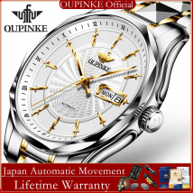 OUPINKE Bestseller Automatische Uhr für Männer Saphir Spiegel Original Luxus Mann Uhr Dual Kalender männer Mechanische Armbanduhr