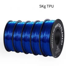 GEEETECH 5 rolek elastycznego filamentu TPU 3D, materiał TPU 1,75 mm, plastik w opakowaniu próżniowym, nietoksyczny, wysokiej jakości, bezpieczny, szybka wysyłka