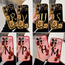 Coque For Honor X6c X7c X8c X9c Phone Cases Fashion Matte Silicone Flower Letters Pattern Shockproof Protective Soft Back Covers