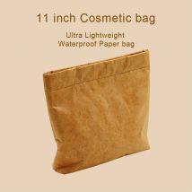 11-Zoll-Kosmetik-Aufbewahrungstasche aus Papier, wasserdicht, Reise-Aufbewahrungskoffer, ultradünn, tragbar, für Damen, kleines Kulturbeutel