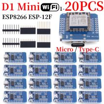 1-20 pz ESP8266 D1 Mini scheda di sviluppo WIFI ESP-12F CH340G CH340 V2 Usb Wemos D1 Mini Nodemcu Lua Iot Board 3.3V Met Pins